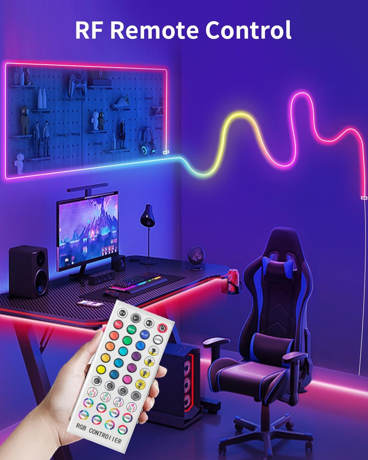 Neon LED Strip Lights 16.4ft Smart LED Rope Lights with App & Remote Control, IP67 Waterproof & Music Sync Gaming RGB Neon Strip Lights for Bedroom Indoor ZOOBERS