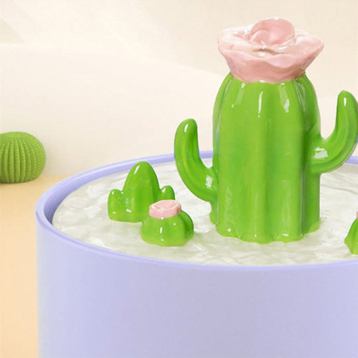 1.5L Cactus Ceramic Cat Water Fountain ZOOBERS