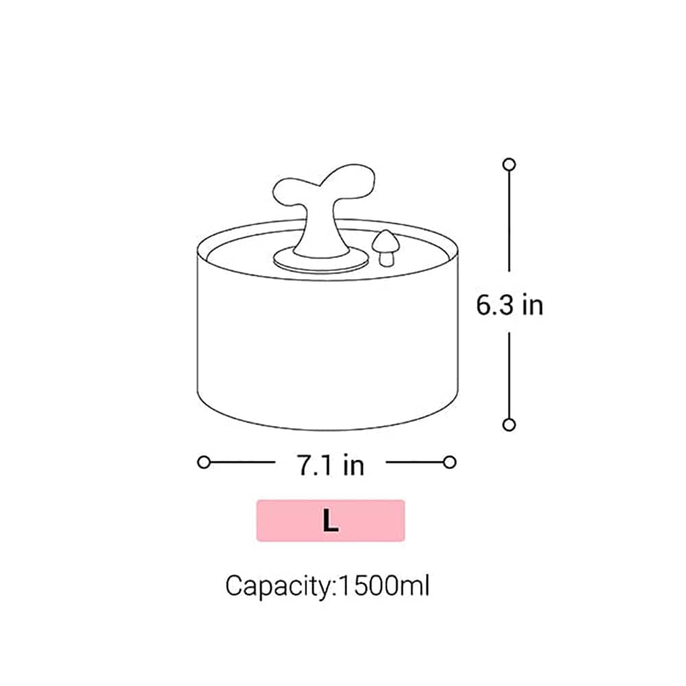 1.5L Tree Like Ceramic Cat Water Fountain ZOOBERS