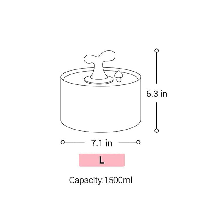 1.5L Tree Like Ceramic Cat Water Fountain ZOOBERS