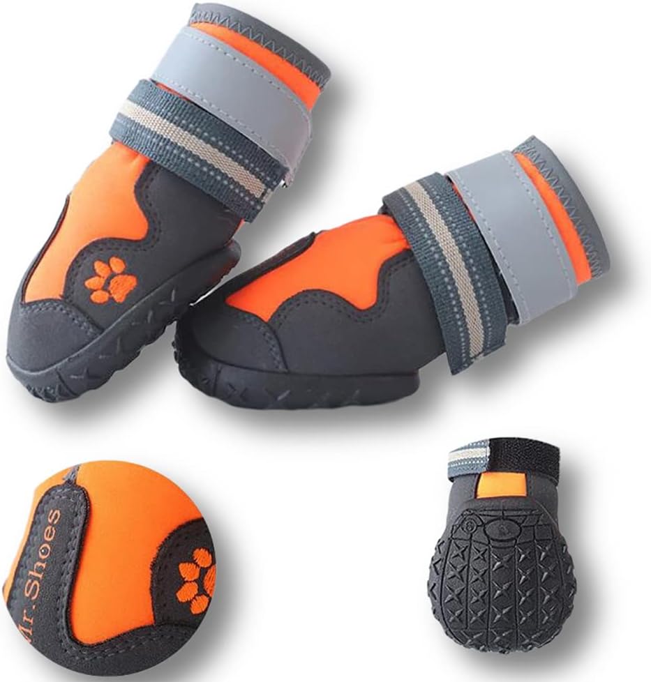 4Pcs/Set Dog Boots Waterproof Dog Shoes ZOOBERS