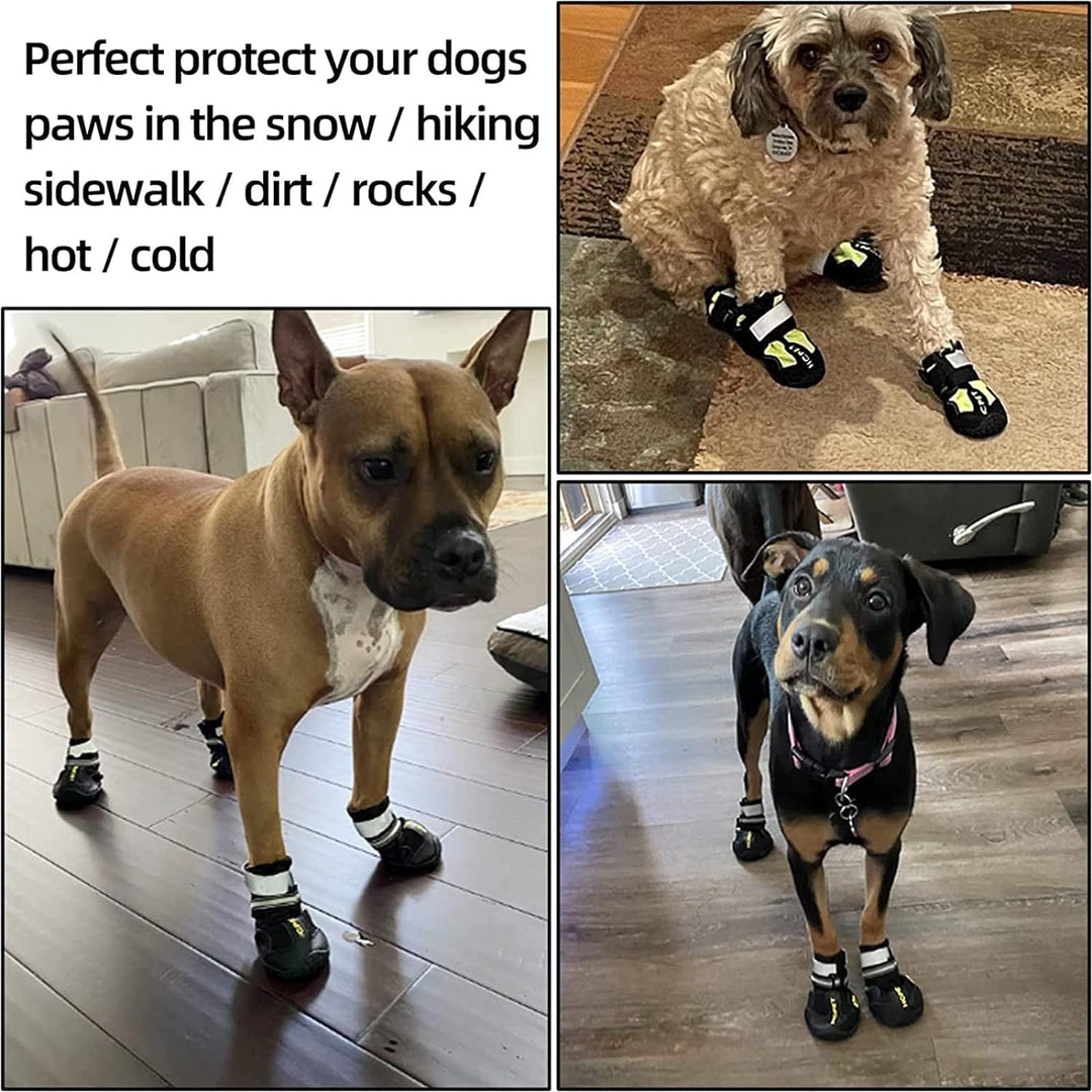 4Pcs/Set Dog Boots Waterproof Dog Shoes ZOOBERS