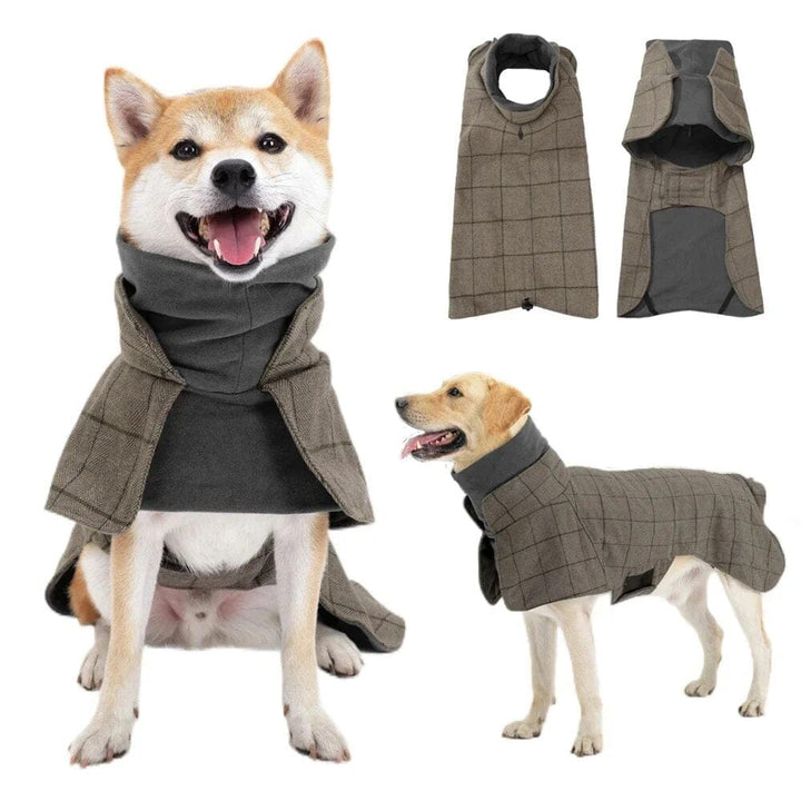Dog High Collar Winter Jacket Grey / XS ZOOBERS