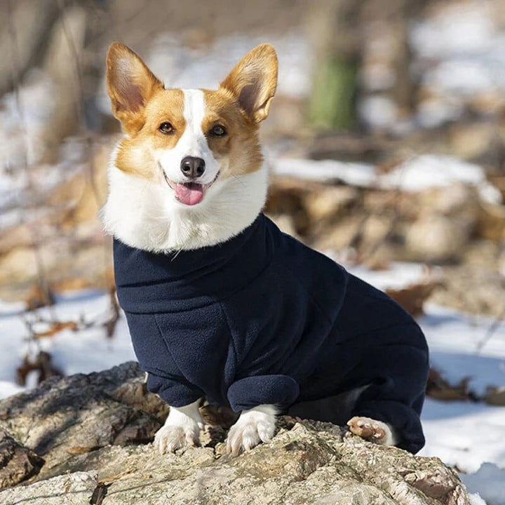 Dog Winter Coat Soft Fleece Pullover Pajamas Navy Blue / XS ZOOBERS