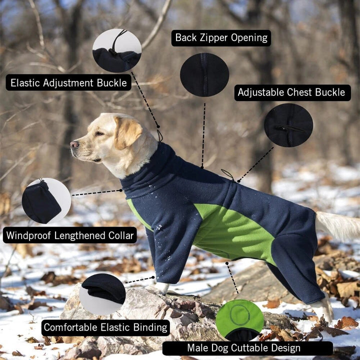 Dog Winter Coat Soft Fleece Pullover Pajamas ZOOBERS