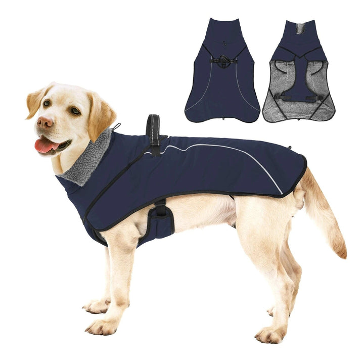 Dog Winter Coat with Thicken Furry Collar Blue / S ZOOBERS