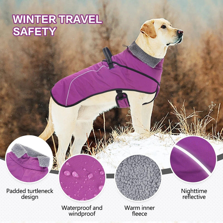 Dog Winter Coat with Thicken Furry Collar ZOOBERS