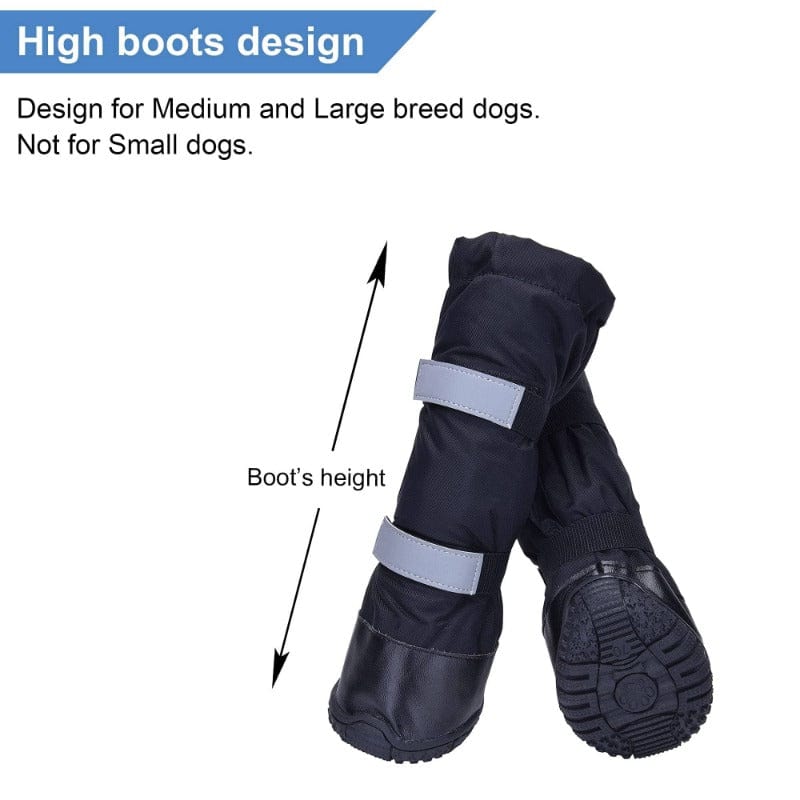 Nonslip Outdoor High Boots  for Snow Rain-Set of 4 [For Medium/Large Dog] ZOOBERS