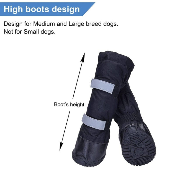 Nonslip Outdoor High Boots  for Snow Rain-Set of 4 [For Medium/Large Dog] ZOOBERS