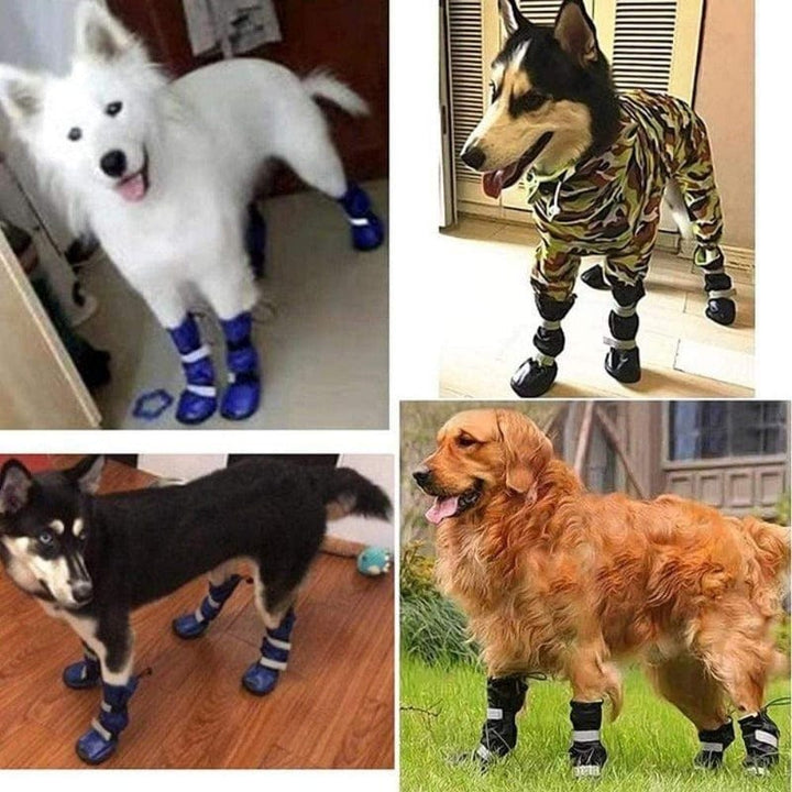 Nonslip Outdoor High Boots  for Snow Rain-Set of 4 [For Medium/Large Dog] ZOOBERS