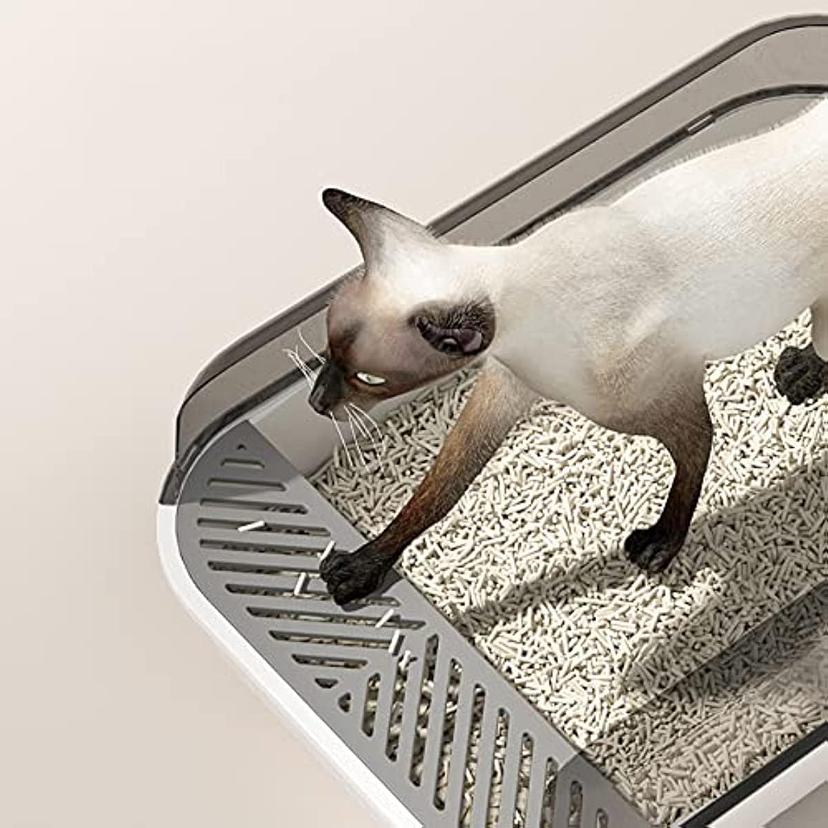 Retro-Style Extra Large Cat Litter Box with Anti-Splash High Sides & Scoop (50x34x18 cm) ZOOBERS