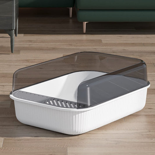 Retro-Style Extra Large Cat Litter Box with Anti-Splash High Sides & Scoop (50x34x18 cm) ZOOBERS