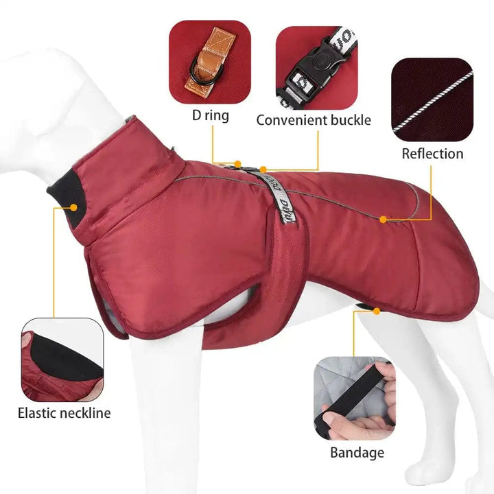 Waterproof Big Dog Jacket Dog Snow Jacket ZOOBERS
