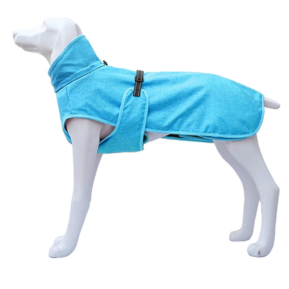 Waterproof Fleece Coat For Large Breed Dogs Blue / S ZOOBERS