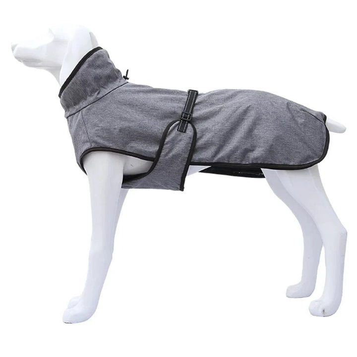 Waterproof Fleece Coat For Large Breed Dogs Grey / S ZOOBERS