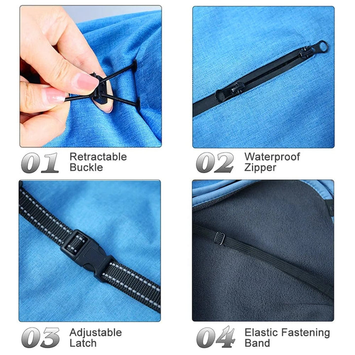 Waterproof Fleece Coat For Large Breed Dogs ZOOBERS