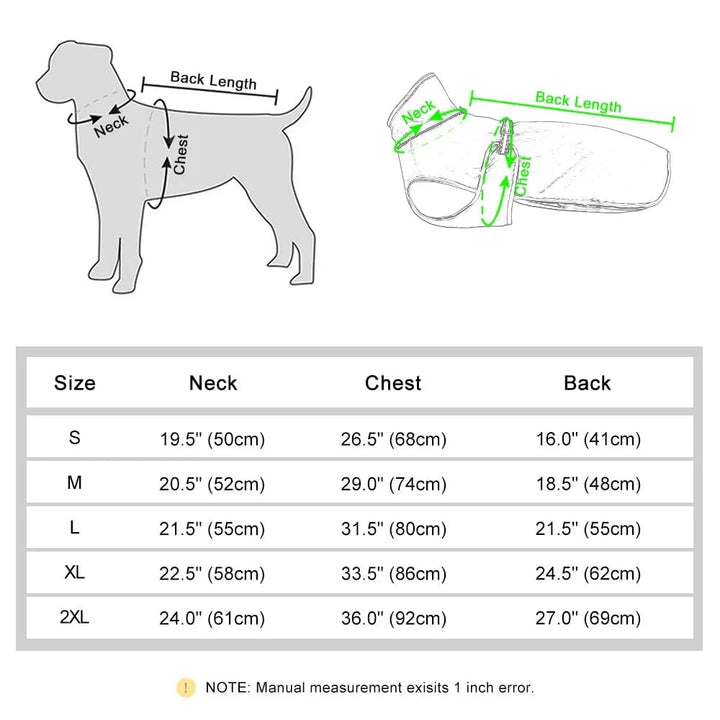 Waterproof Fleece Coat For Large Breed Dogs ZOOBERS