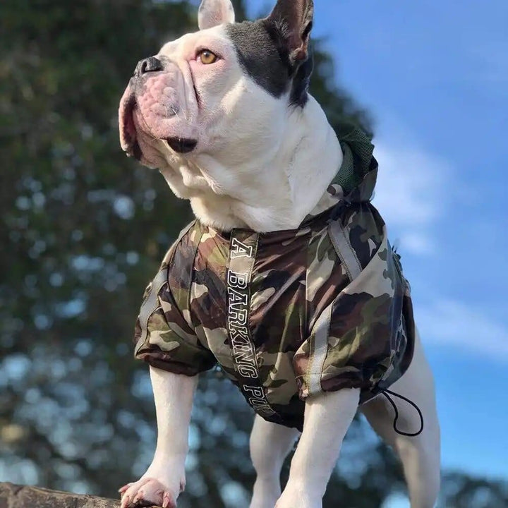 ZOOBERS Camouflage Dog Windbreaker Stylish Dog Rain Jacket Water Resistant with Reflective Stripes Hooded Raincoat For   Dog ZOOBERS