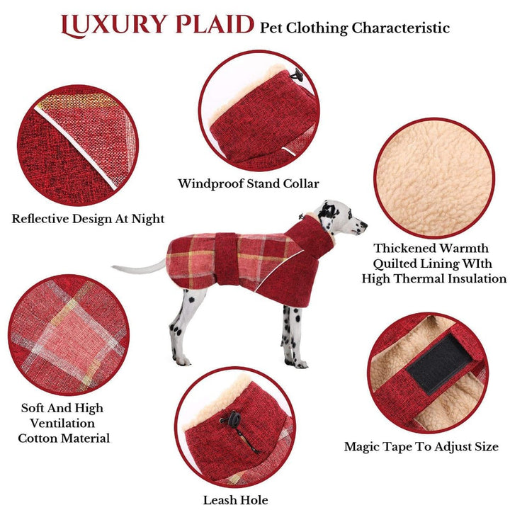 Greyhound Thick Fleece Lining Thermal Jacket[For Medium/Large Dog] LawrenceMarket