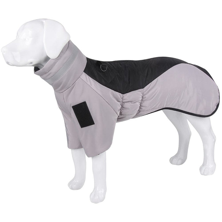 New Upgraded Dog Waterproof Jacket With Leash [For Large Dog] Grey+Black / XL LawrenceMarket
