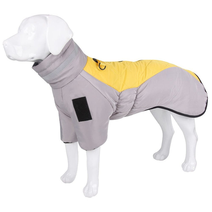 New Upgraded Dog Waterproof Jacket With Leash [For Large Dog] Grey+Yellow / XL LawrenceMarket