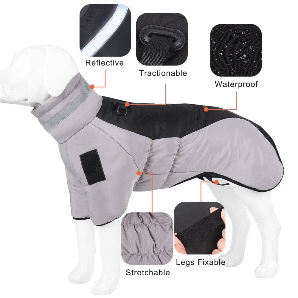 New Upgraded Dog Waterproof Jacket With Leash [For Large Dog] LawrenceMarket