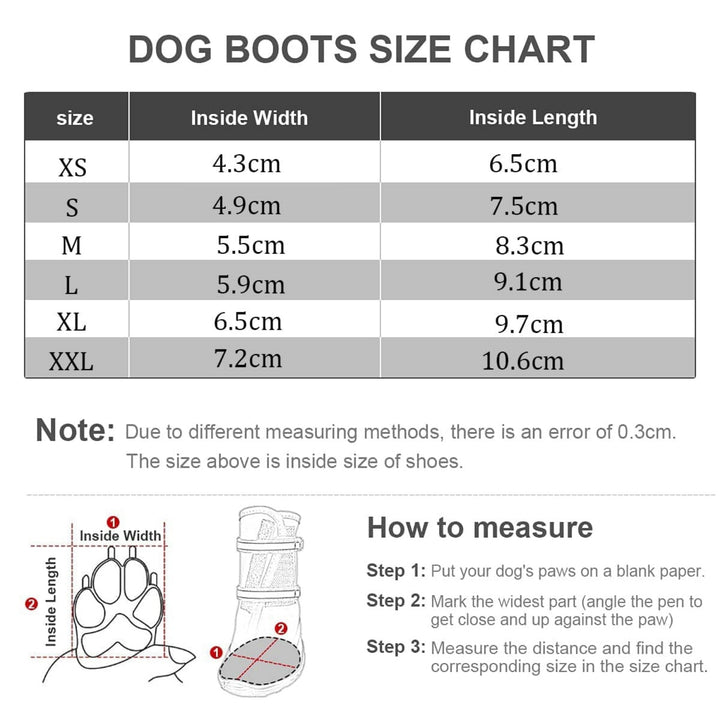 Waterproof Anti-Slip Boots for Sports Running and Hiking-Set of 4[For Medium/Large Dog] LawrenceMarket